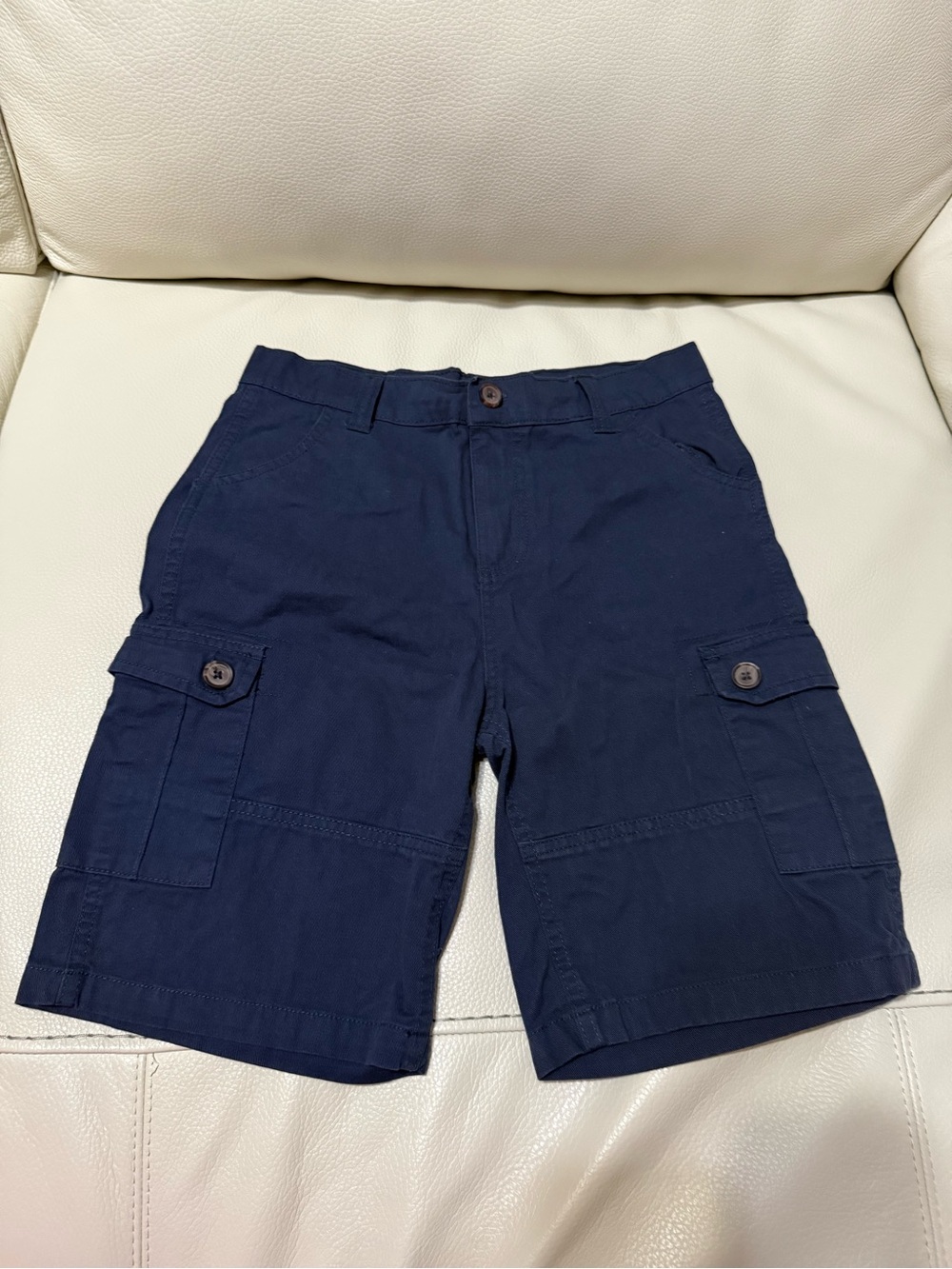 Boy’s Navy Cargo Shorts Size 14 - Picture 2 of 5